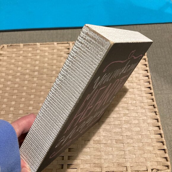 You Make My Heart Happy Wooden Chalk Sign - Picture 3 of 4